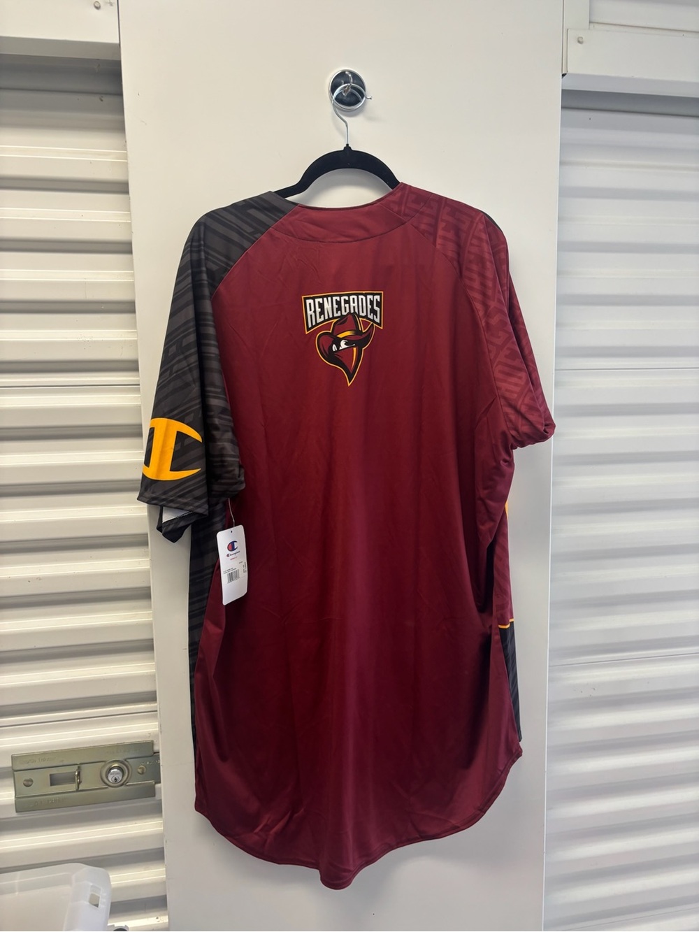 Champion Maroon, Black and Gold Renegades Baseball Jersey - Picture 5 of 5